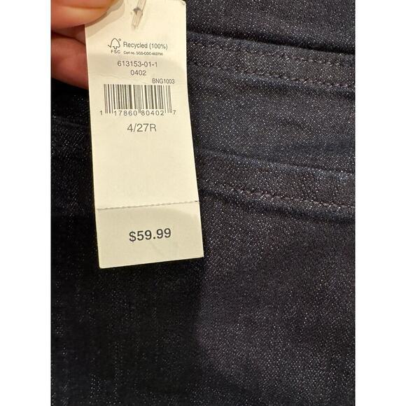 GAP NWT Skinny Legging Jegging Jeans Dark Wash Size 4 / 27R Contrast Cuff - Picture 7 of 7